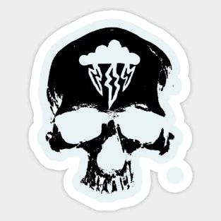 lightning skull Sticker